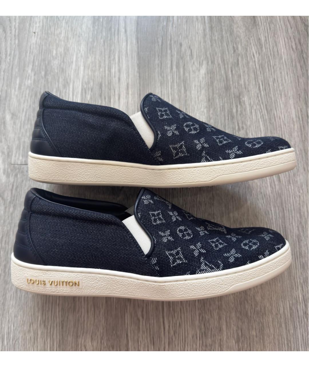 LOUIS VUITTON Темно-синие слипоны, фото 6
