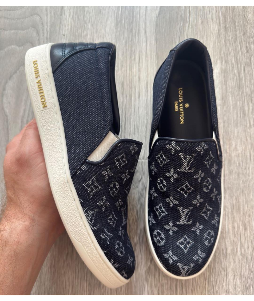 LOUIS VUITTON Темно-синие слипоны, фото 2