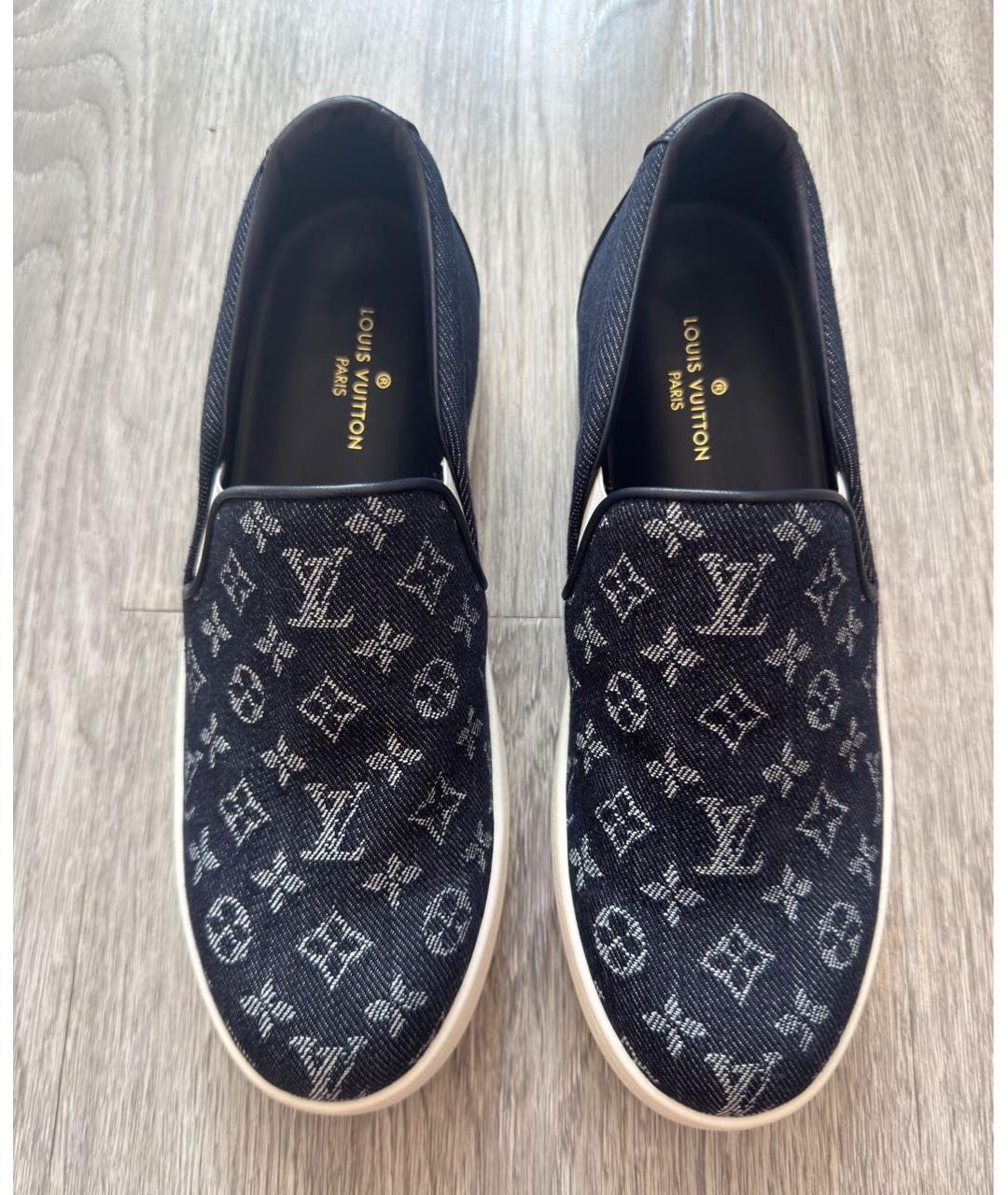 LOUIS VUITTON Темно-синие слипоны, фото 3