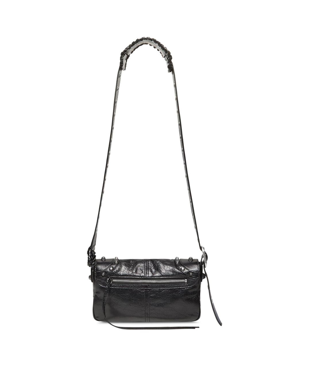 BALENCIAGA Черная кожаная сумка на плечо, фото 2