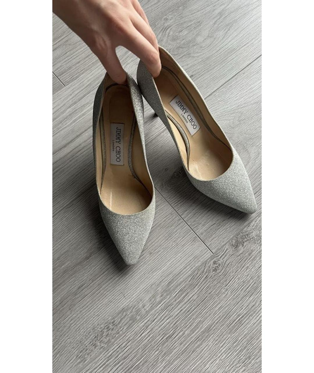JIMMY CHOO Серебряные туфли, фото 3