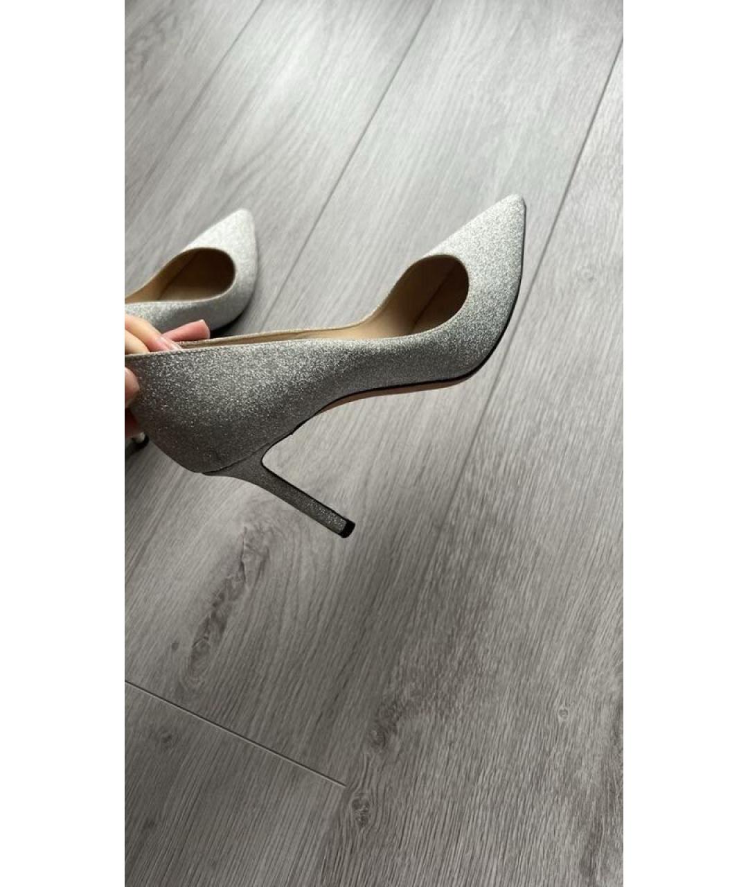 JIMMY CHOO Серебряные туфли, фото 6