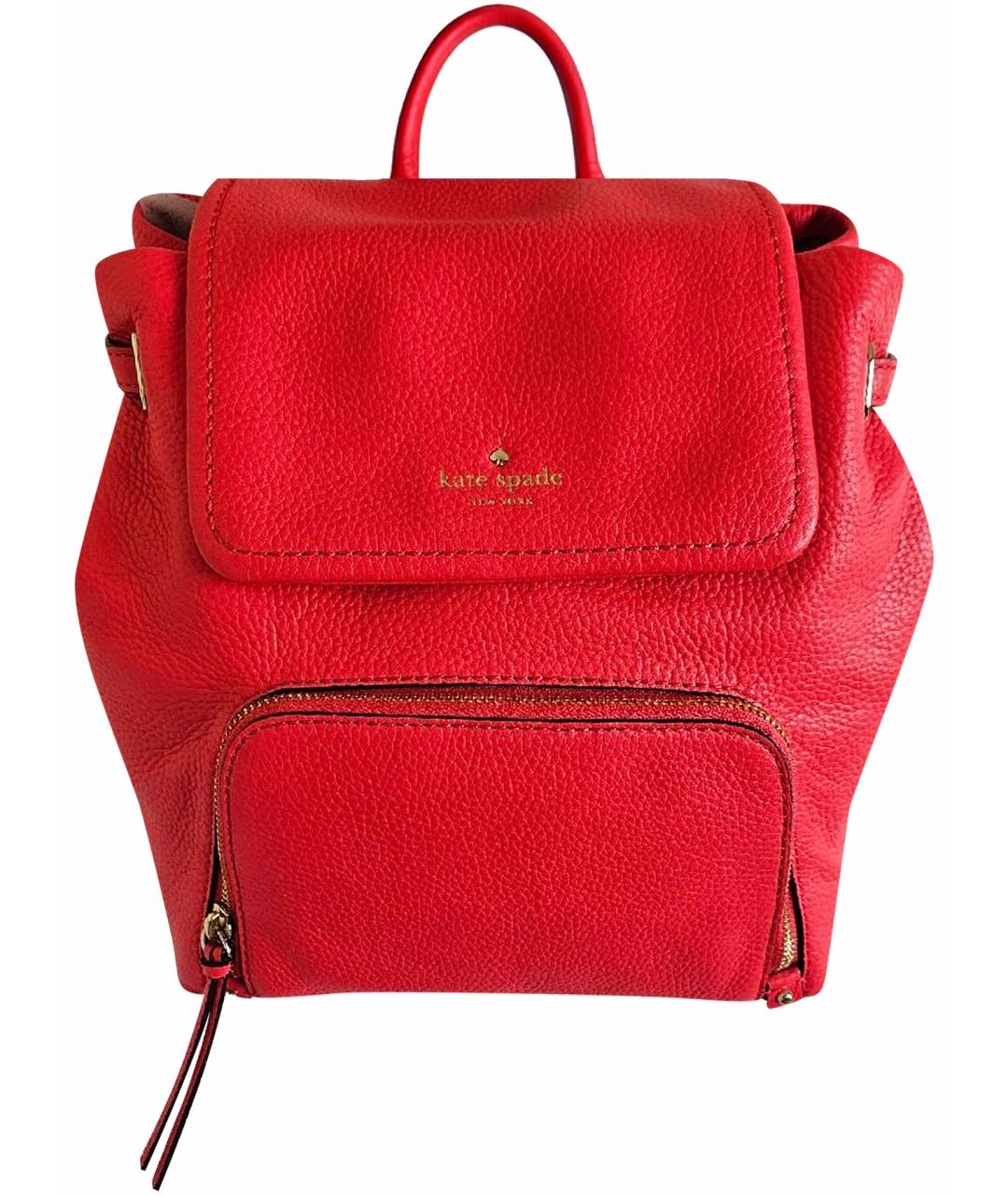 KATE SPADE Коралловый кожаный рюкзак, фото 1