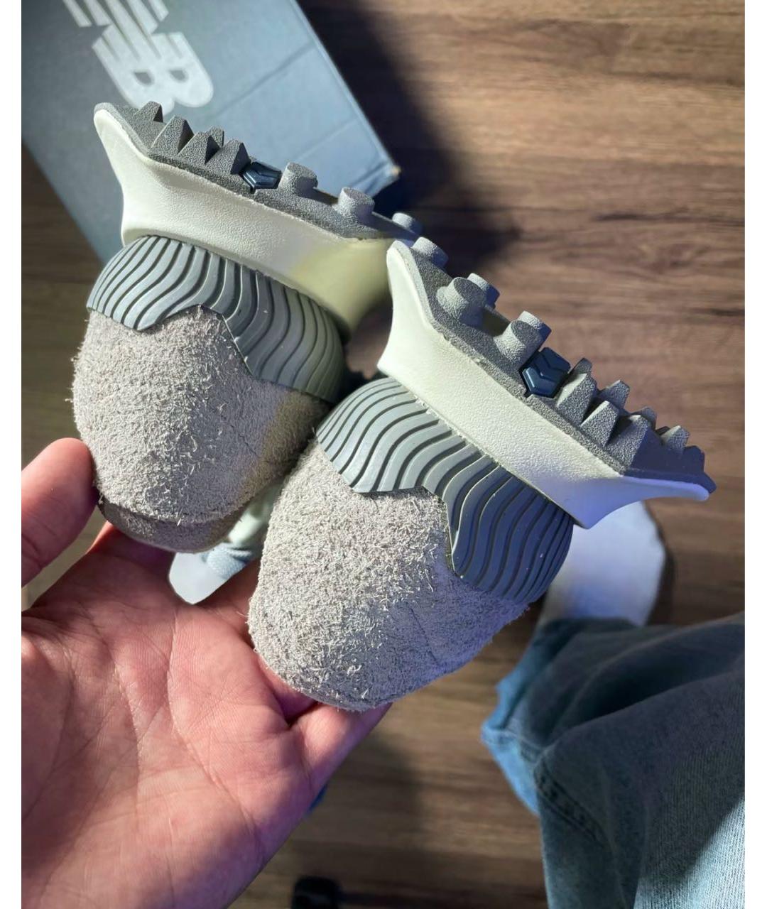 NEW BALANCE Серые замшевые низкие кроссовки / кеды, фото 8