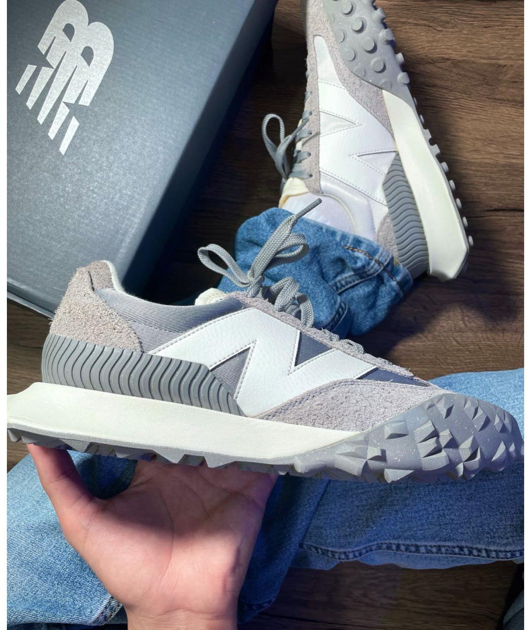 NEW BALANCE Серые замшевые низкие кроссовки / кеды, фото 6