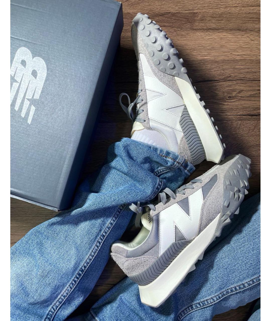 NEW BALANCE Серые замшевые низкие кроссовки / кеды, фото 7