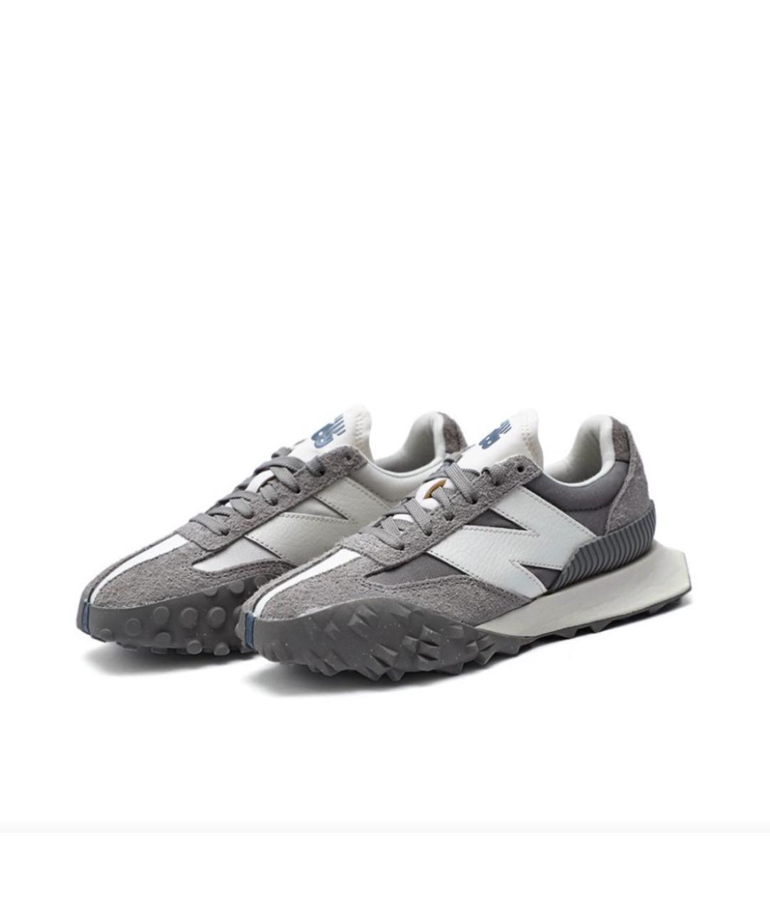 NEW BALANCE Серые замшевые низкие кроссовки / кеды, фото 2