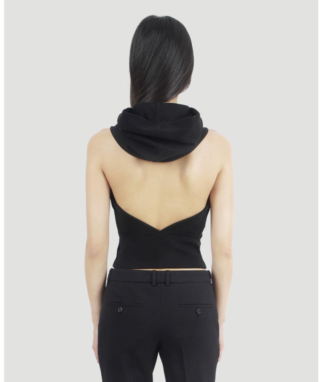 SAINT LAURENT Черная шерстяная майка, фото 6