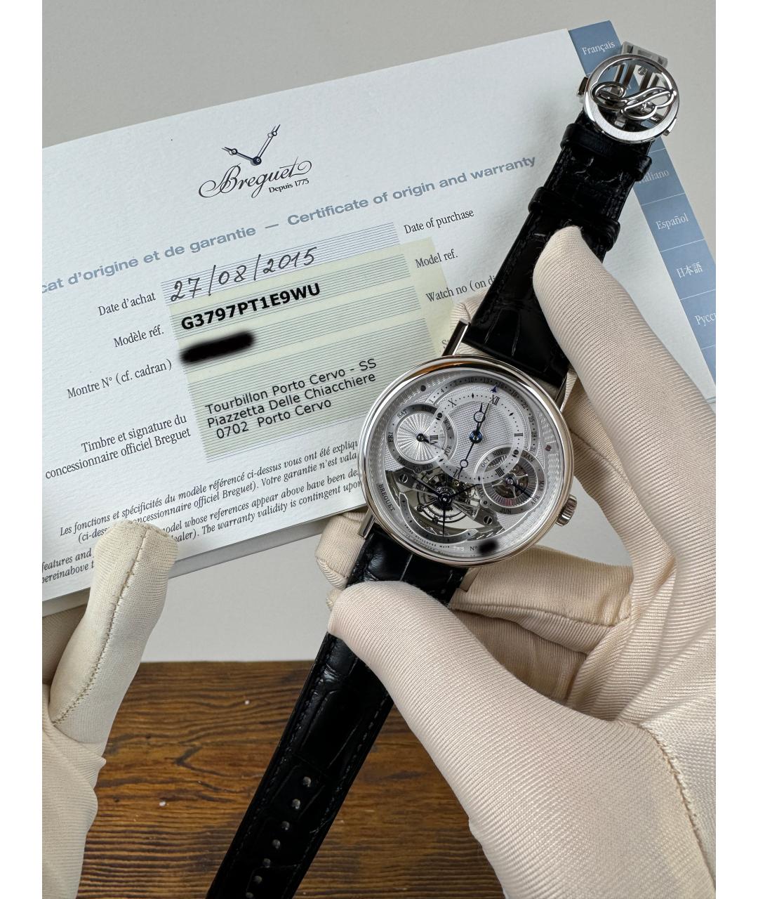 Breguet Черные платиновые часы, фото 2