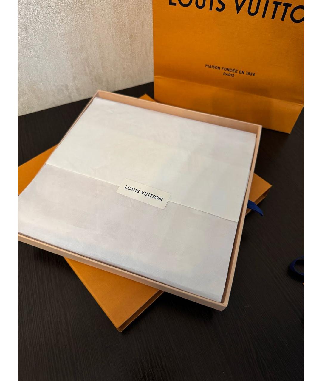 LOUIS VUITTON Розовый шерстяной платок, фото 6