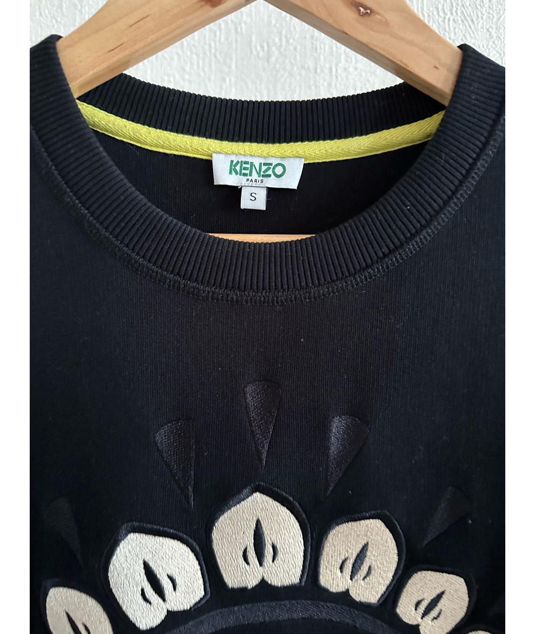 KENZO Черное хлопковое повседневное платье, фото 3