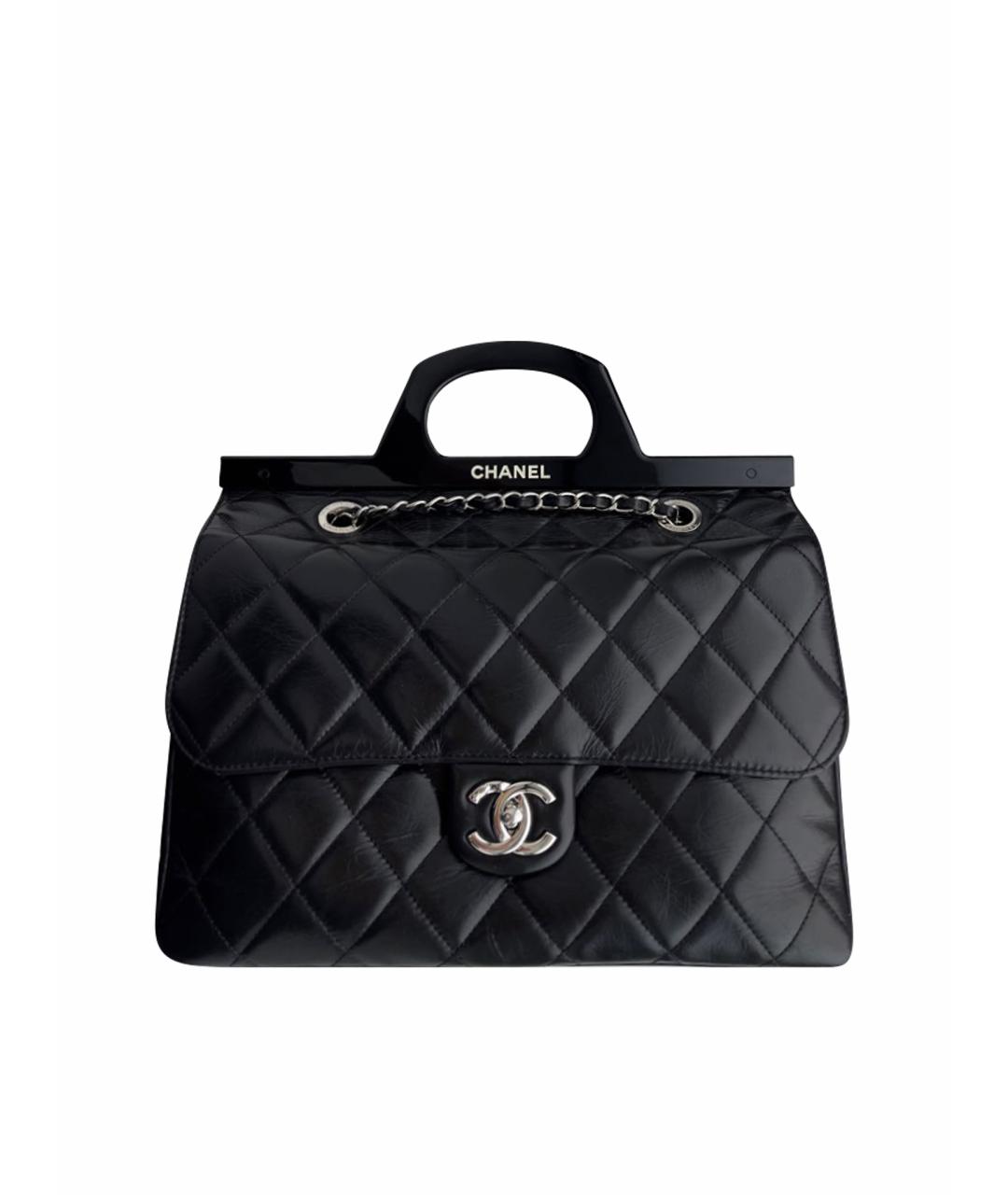 CHANEL Черная кожаная сумка тоут, фото 1