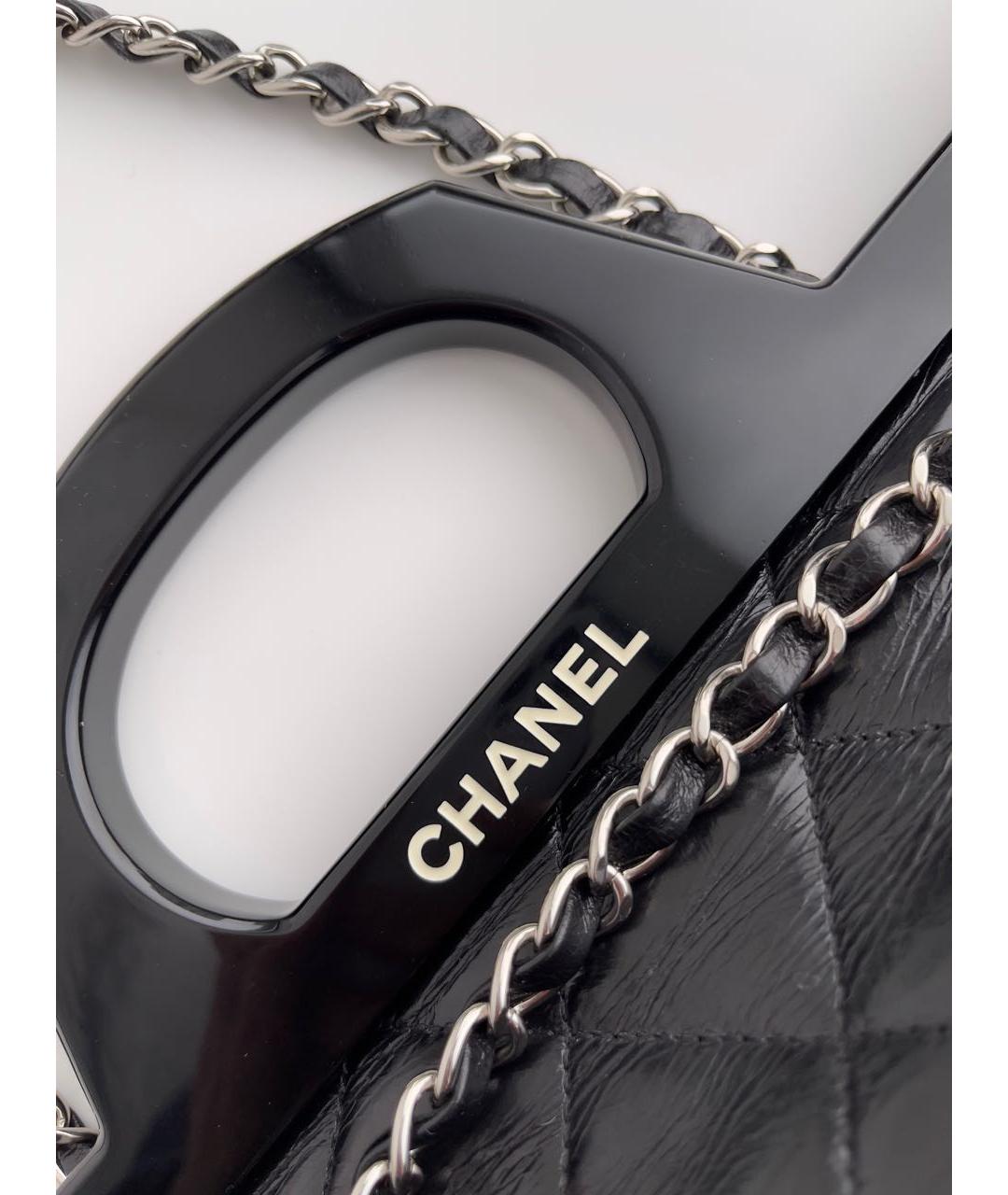 CHANEL Черная кожаная сумка тоут, фото 3