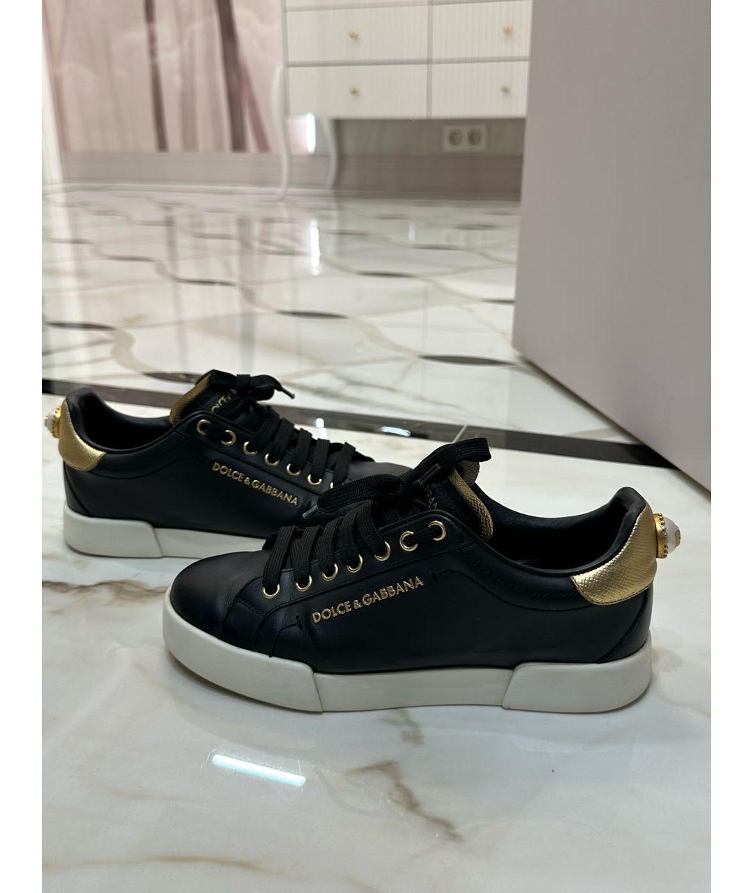 DOLCE&GABBANA Черные кеды, фото 5