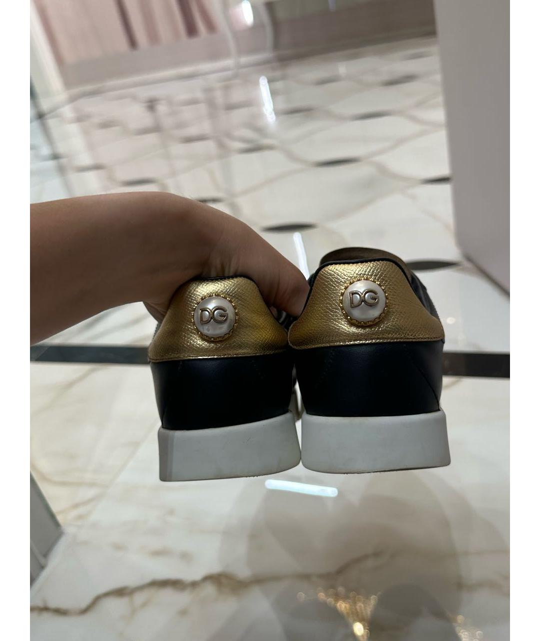 DOLCE&GABBANA Черные кеды, фото 4