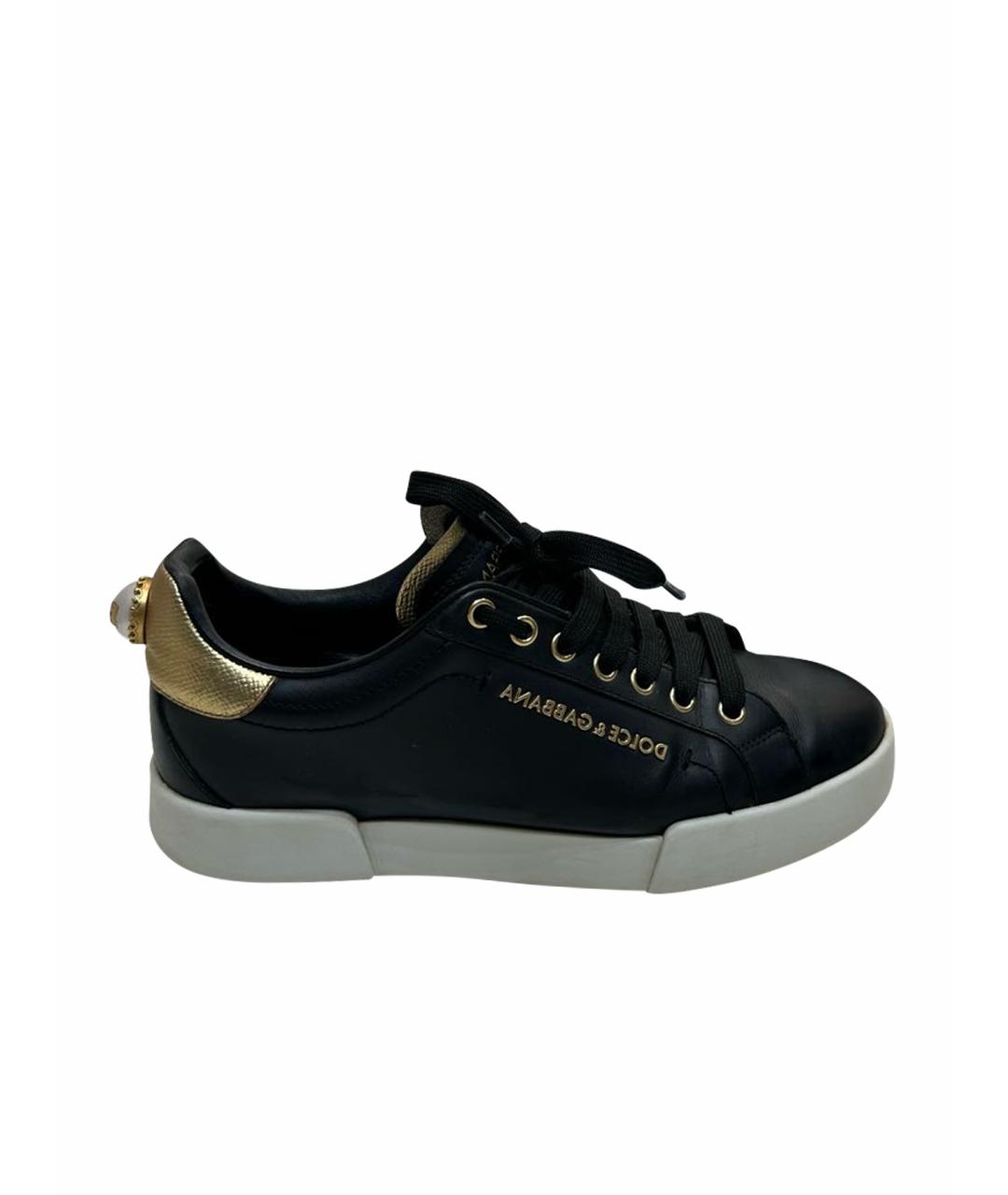 DOLCE&GABBANA Черные кеды, фото 1