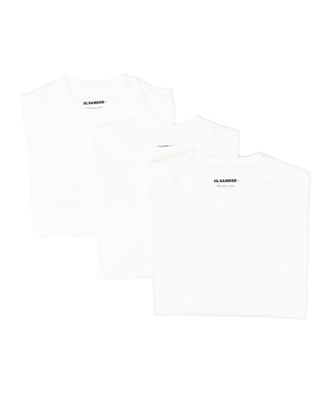 JIL SANDER Белая хлопковая футболка, фото 1