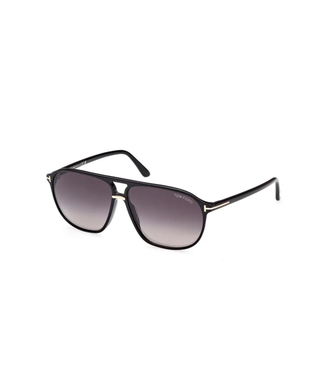TOM FORD Черные металлические солнцезащитные очки, фото 1