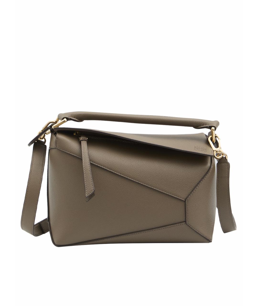 LOEWE Коричневая кожаная сумка через плечо, фото 1