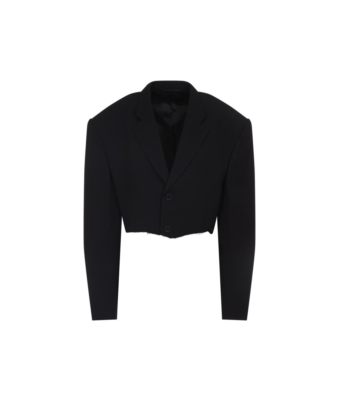 BALENCIAGA Черная шерстяная куртка, фото 1