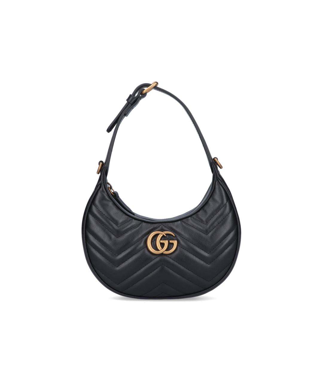 GUCCI Черная кожаная сумка через плечо, фото 1
