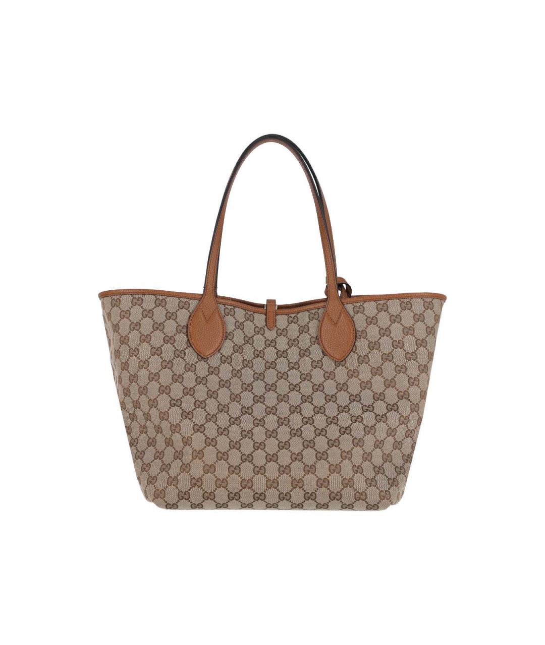 GUCCI Коричневая кожаная сумка тоут, фото 2