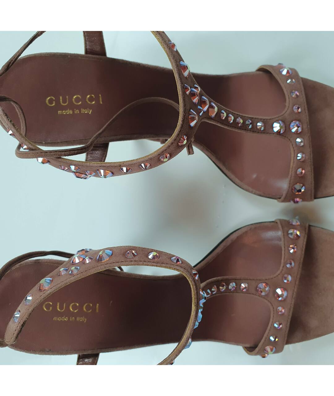 GUCCI Розовые кожаные босоножки, фото 2