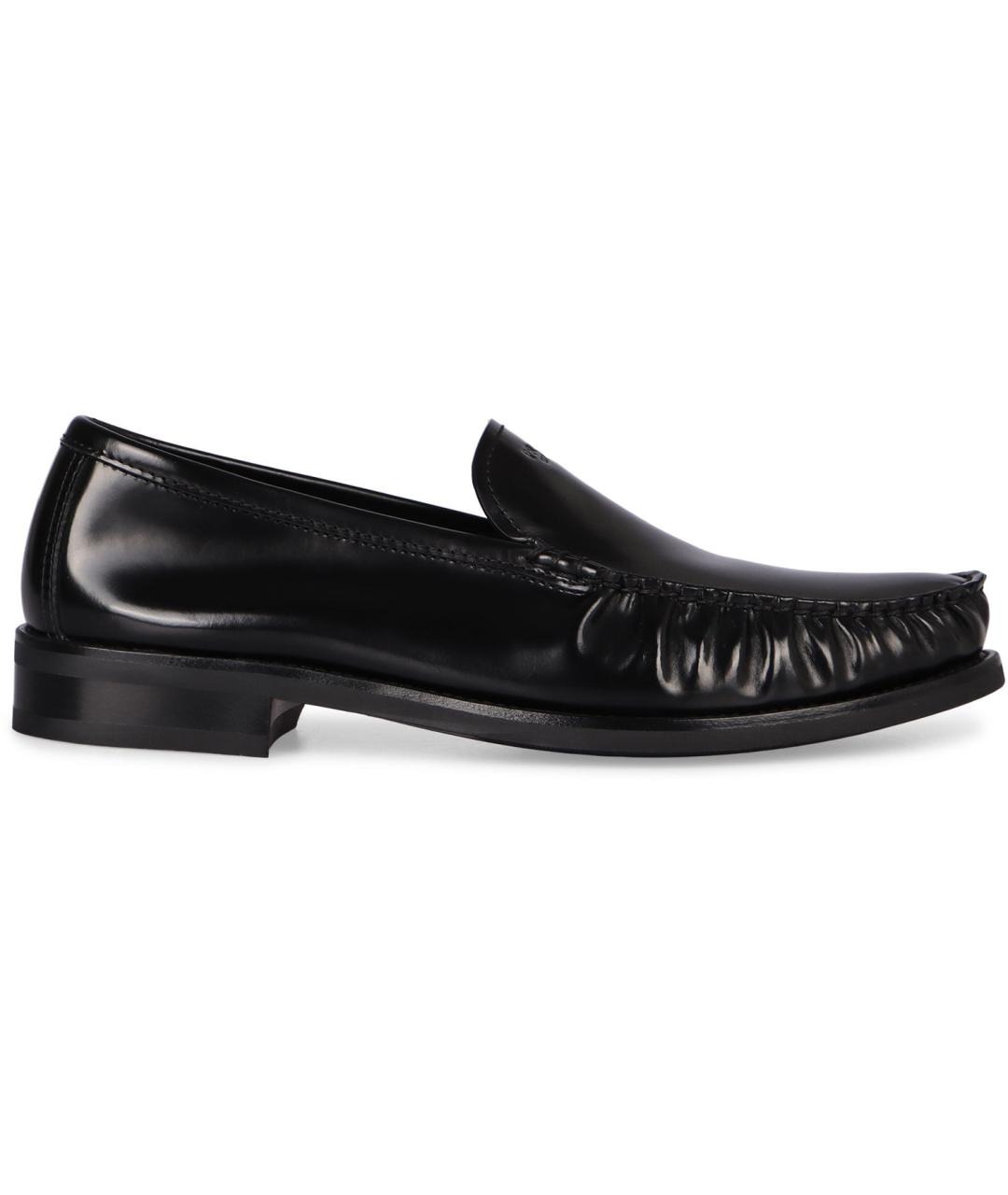 PRADA Черные кожаные лоферы, фото 1
