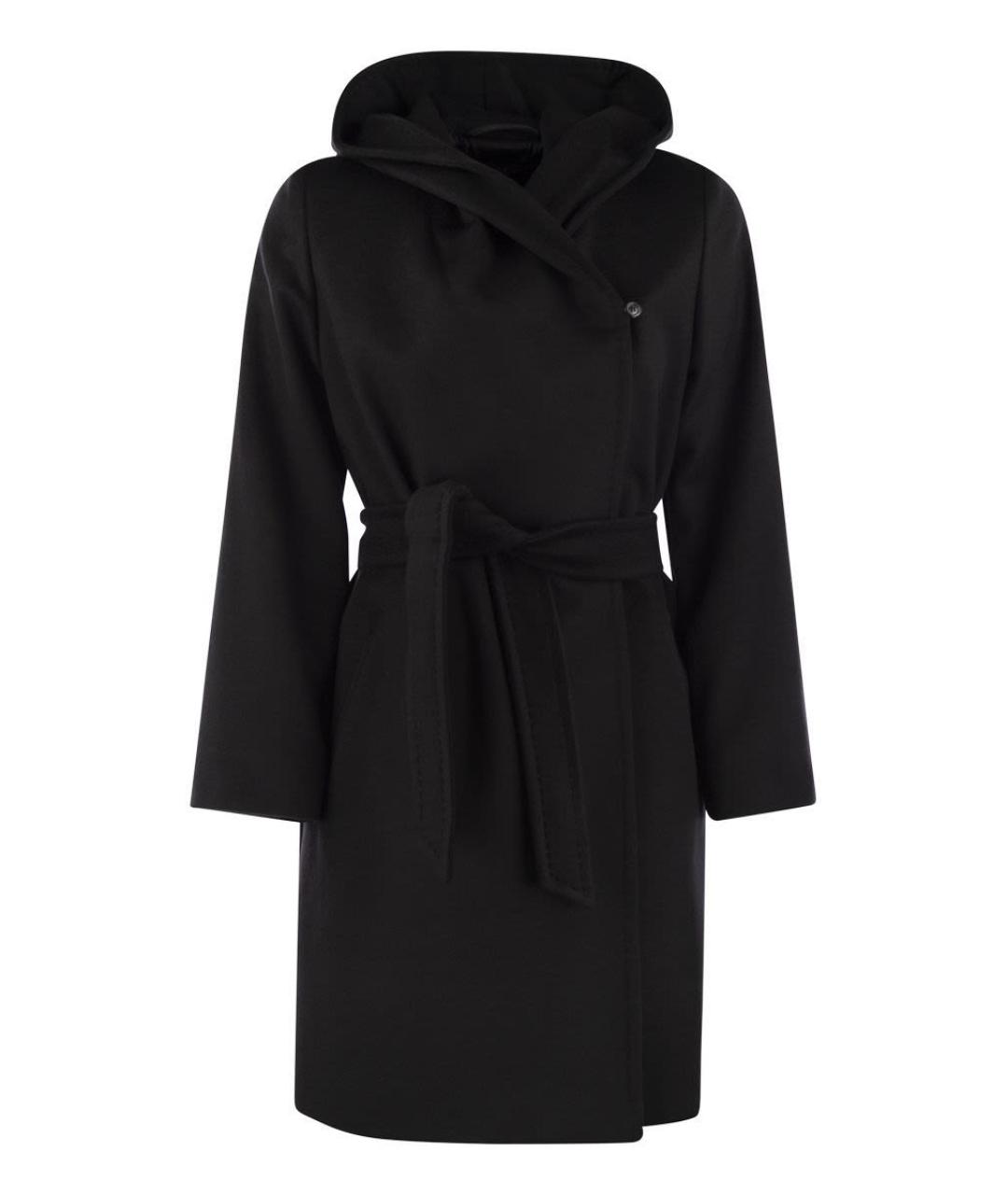 MAX MARA STUDIO Черное шерстяное пальто, фото 1
