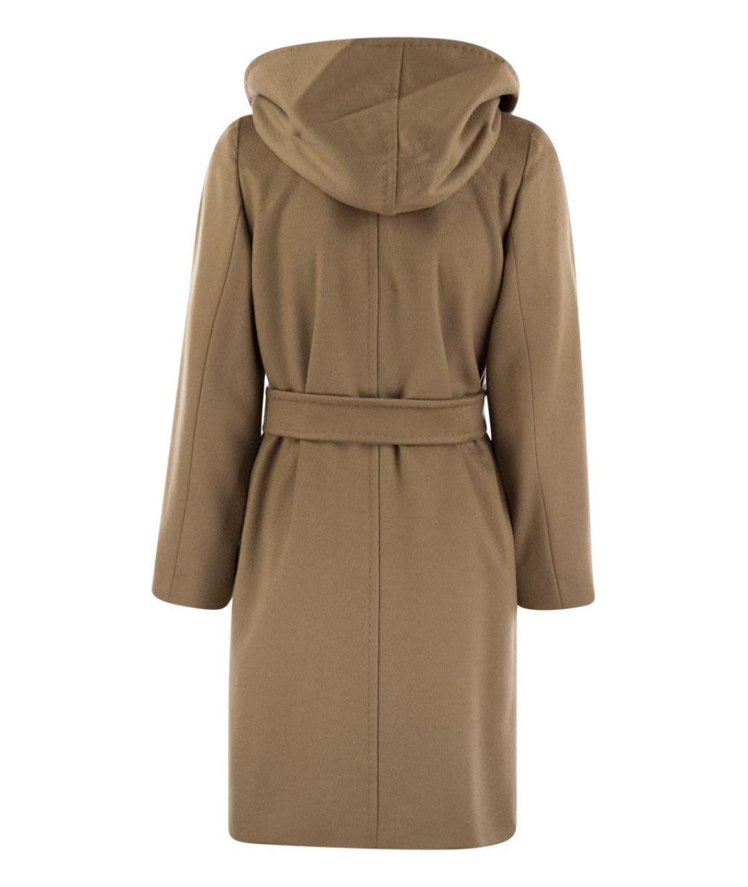 MAX MARA STUDIO Коричневое шерстяное пальто, фото 2