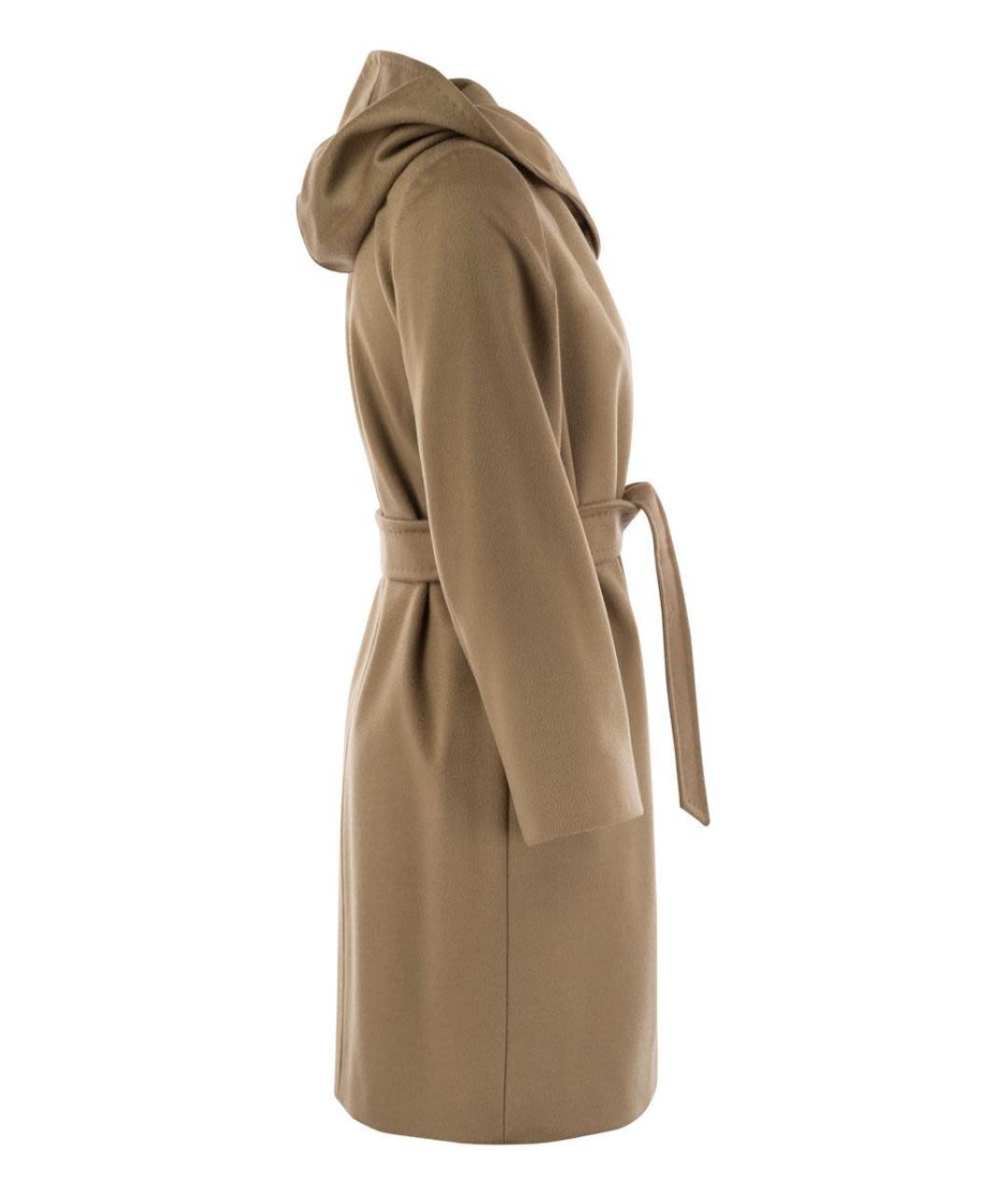MAX MARA STUDIO Коричневое шерстяное пальто, фото 3