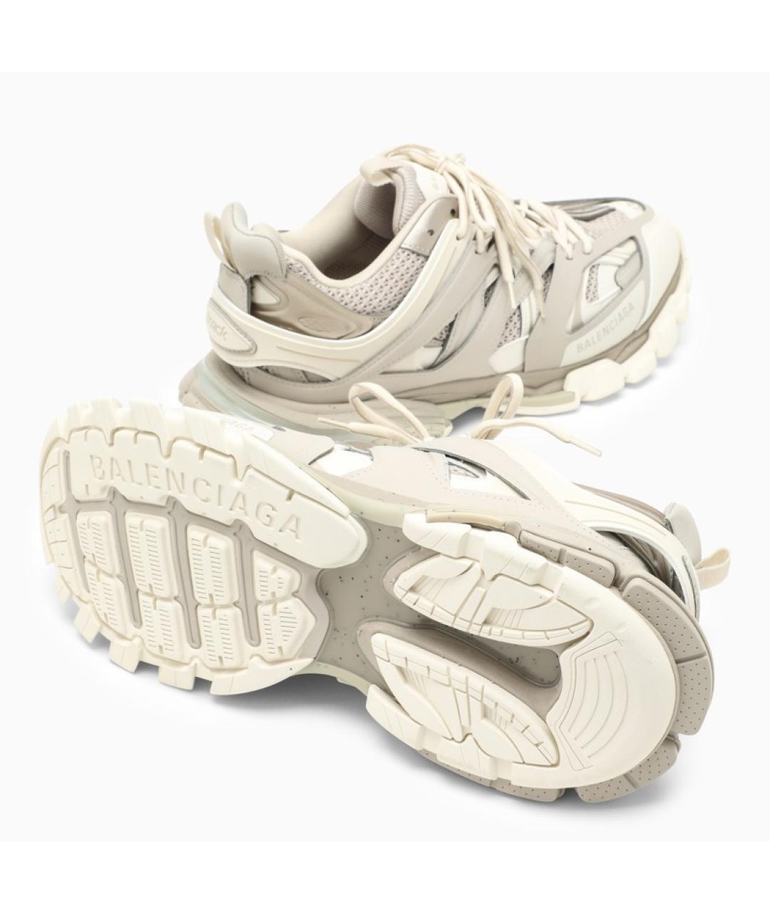 BALENCIAGA Бежевые синтетические низкие кроссовки / кеды, фото 5