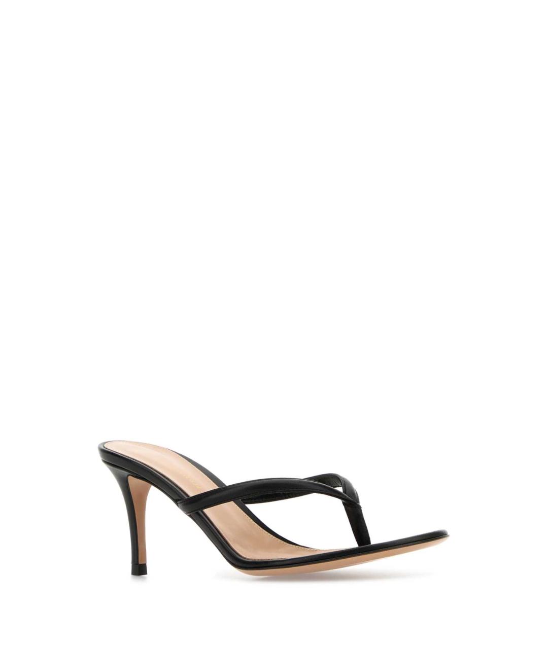 GIANVITO ROSSI Черные кожаные мюли, фото 2