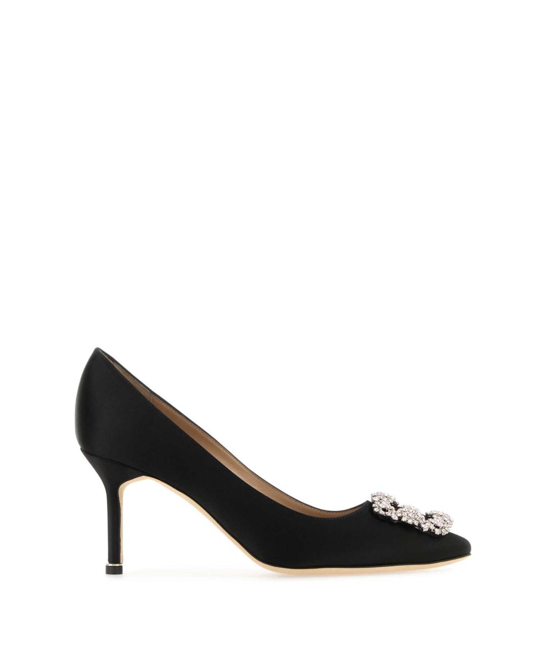 MANOLO BLAHNIK Черные текстильные туфли, фото 1