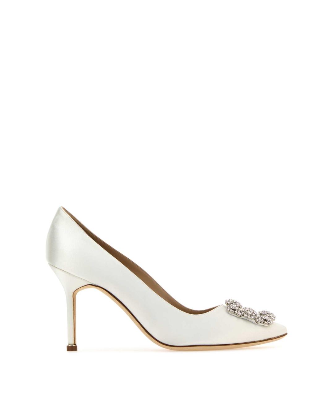 MANOLO BLAHNIK Белые текстильные туфли, фото 1