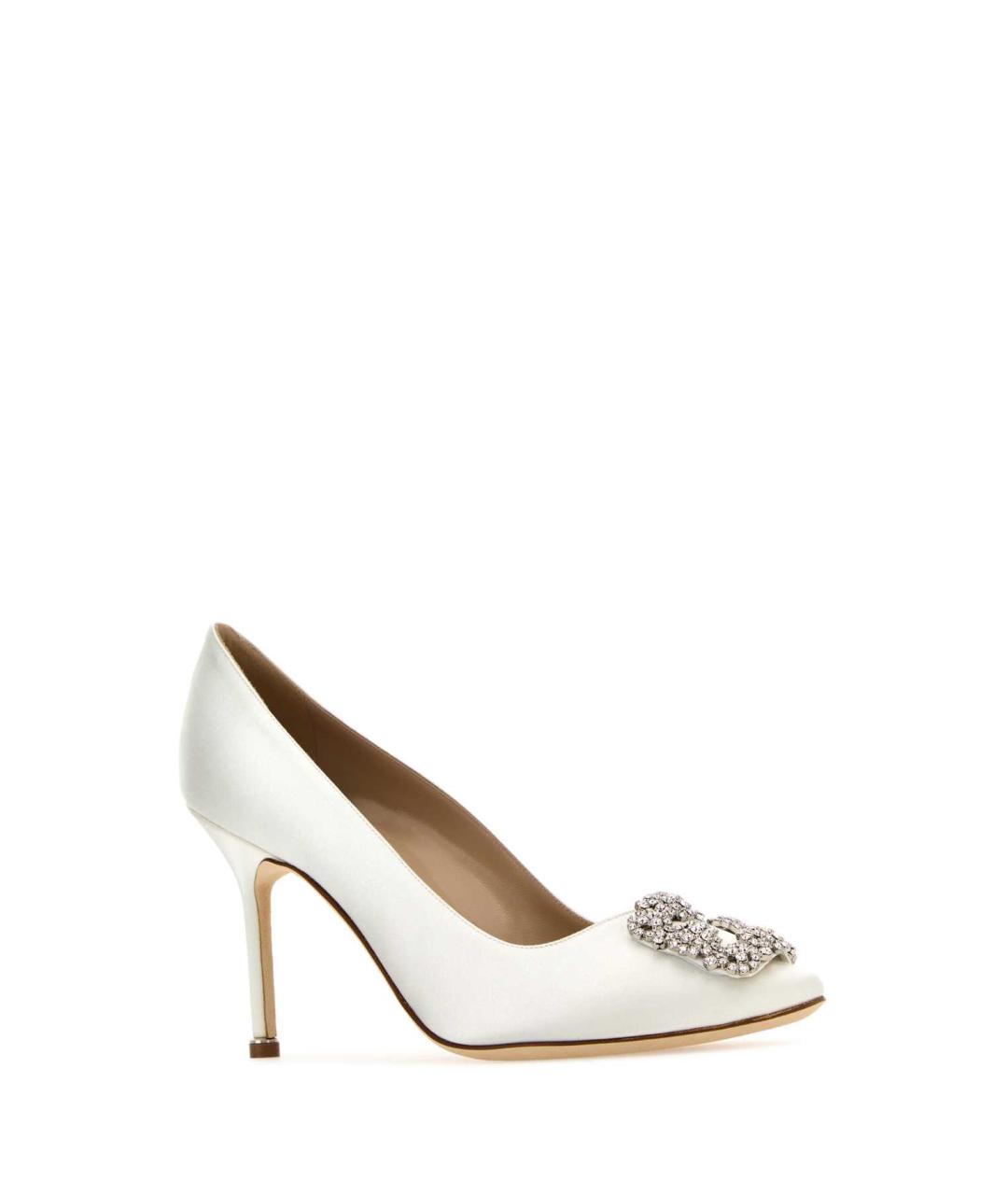 MANOLO BLAHNIK Белые текстильные туфли, фото 2