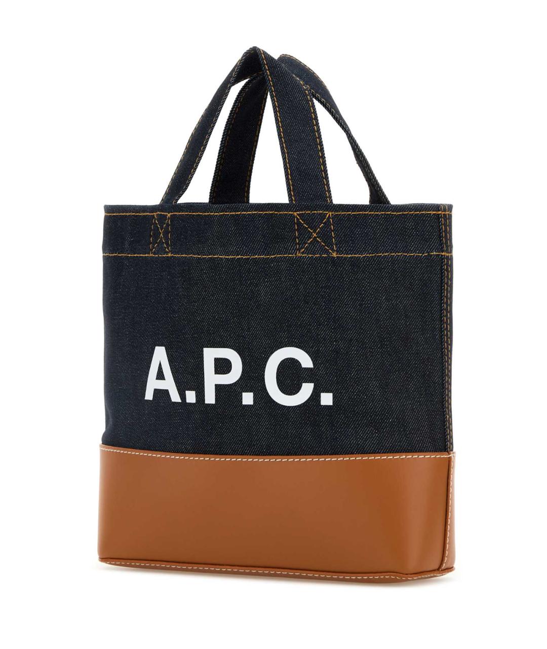 A.P.C. Темно-синяя сумка тоут, фото 2