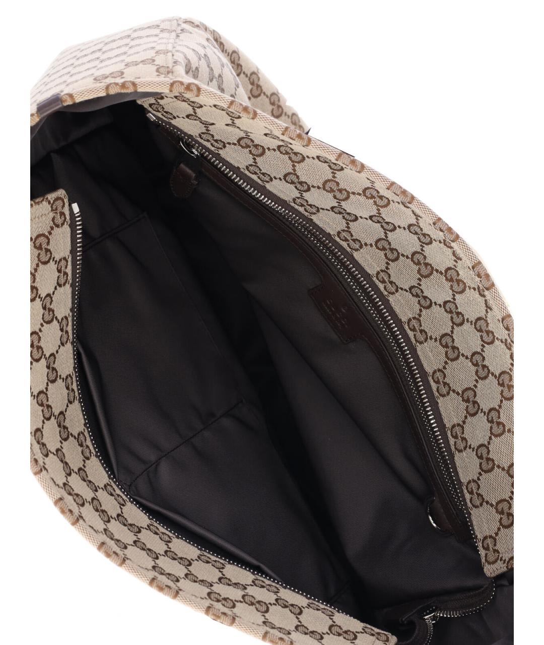 GUCCI Бежевая тканевая сумка тоут, фото 4