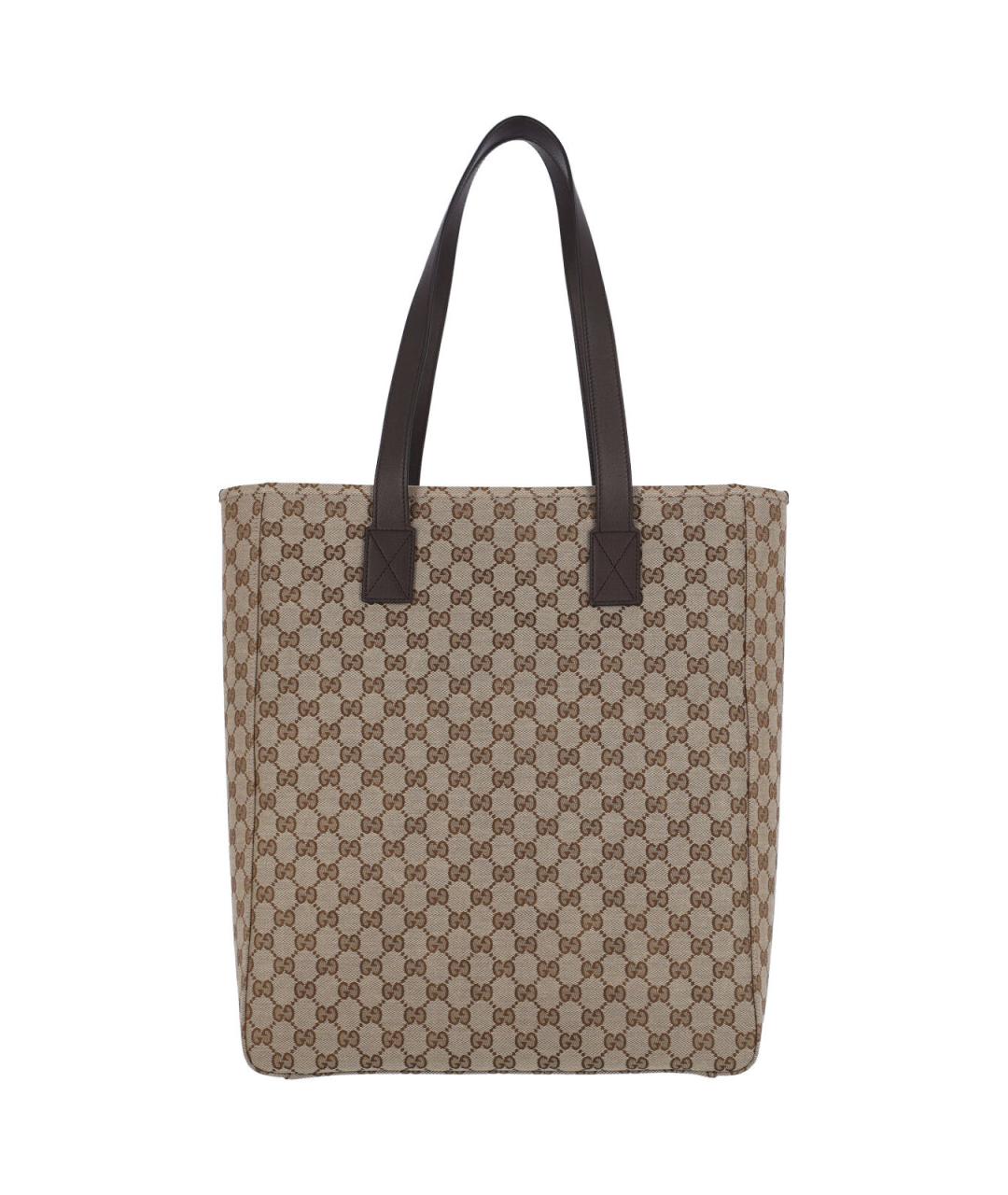 GUCCI Бежевая тканевая сумка тоут, фото 3