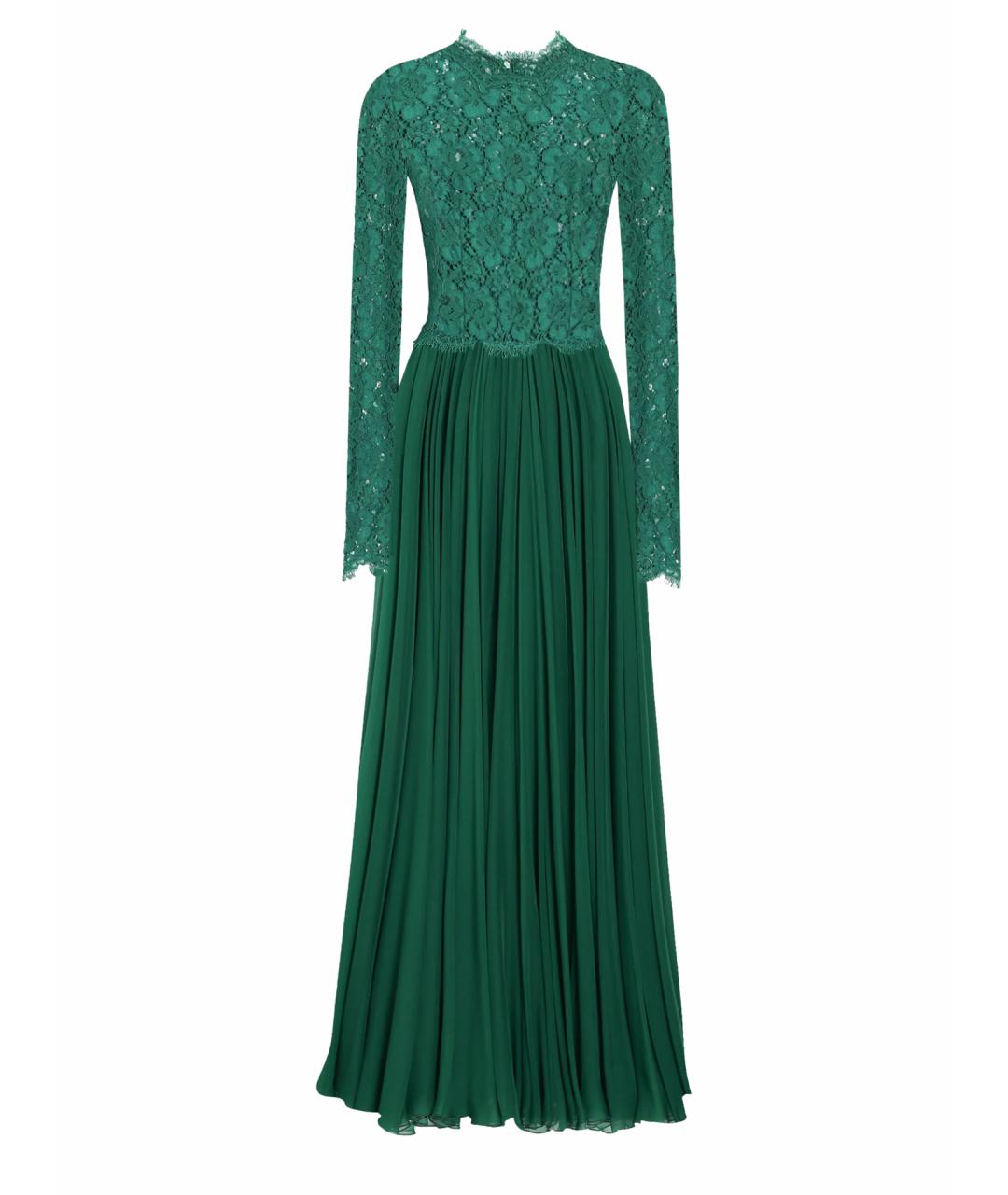 DOLCE&GABBANA Зеленые шелковое вечернее платье, фото 1