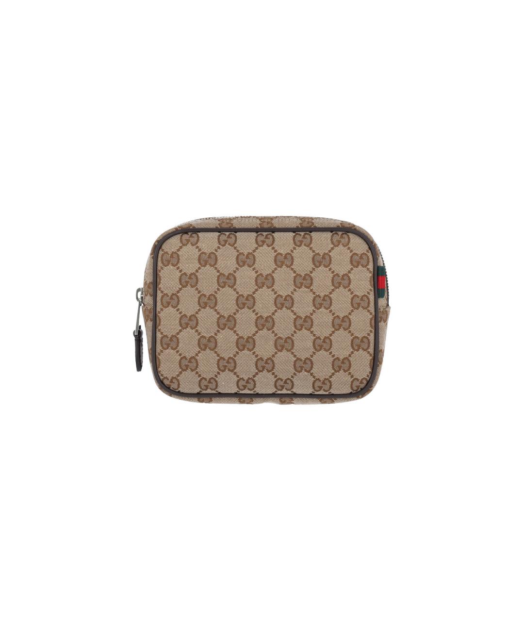 GUCCI Бежевая тканевая сумка на плечо, фото 1