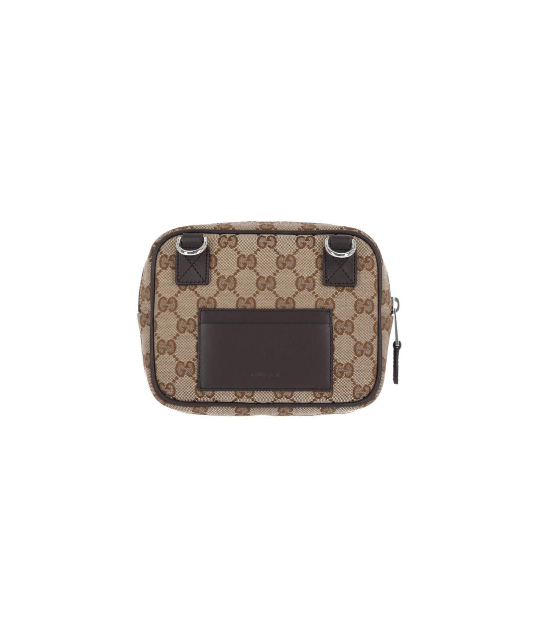 GUCCI Бежевая тканевая сумка на плечо, фото 3