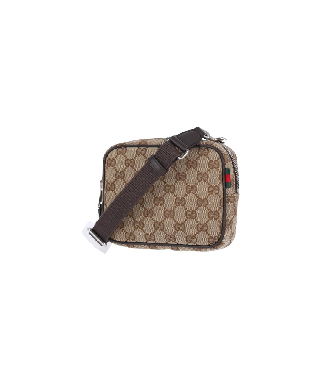 GUCCI Бежевая тканевая сумка на плечо, фото 2