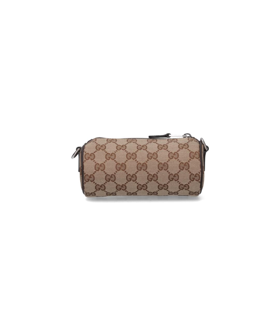 GUCCI Бежевая тканевая сумка на плечо, фото 3