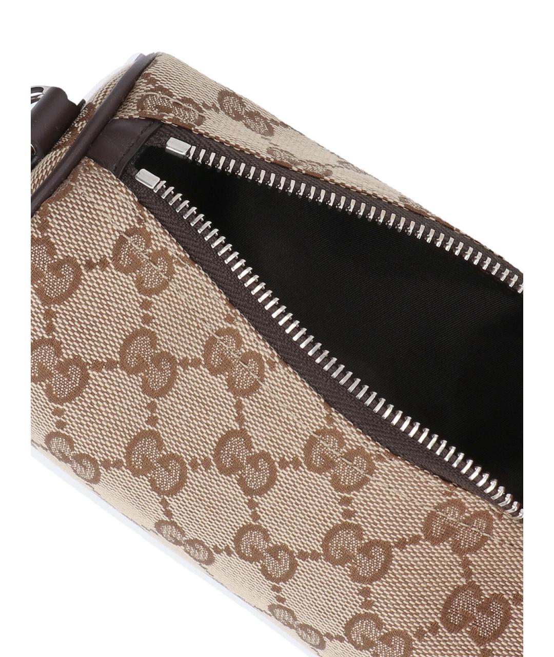 GUCCI Бежевая тканевая сумка на плечо, фото 4