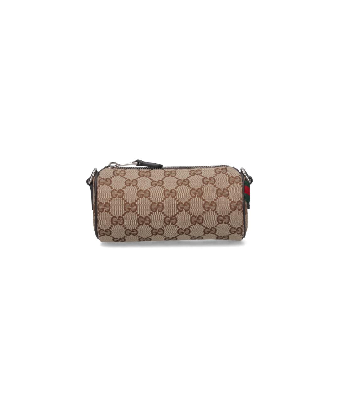 GUCCI Бежевая тканевая сумка на плечо, фото 1