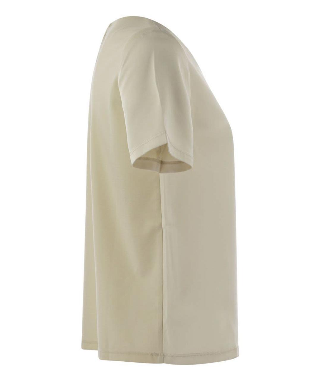WEEKEND MAX MARA Белая полиэстеровая футболка, фото 3