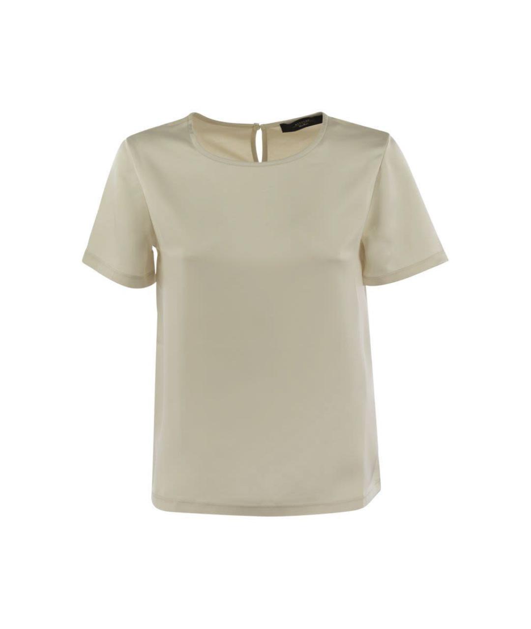 WEEKEND MAX MARA Белая полиэстеровая футболка, фото 1