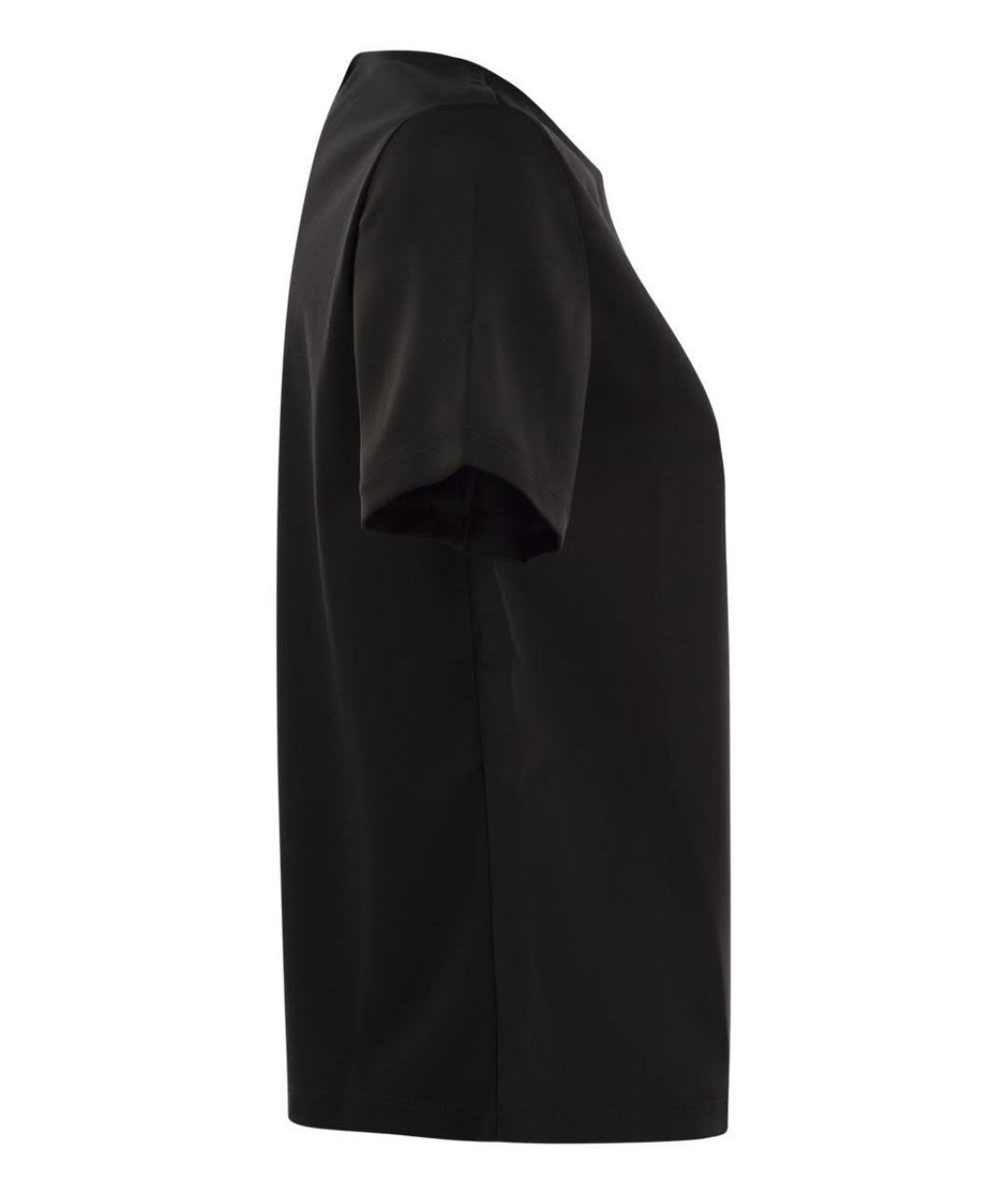 WEEKEND MAX MARA Черная полиэстеровая футболка, фото 3