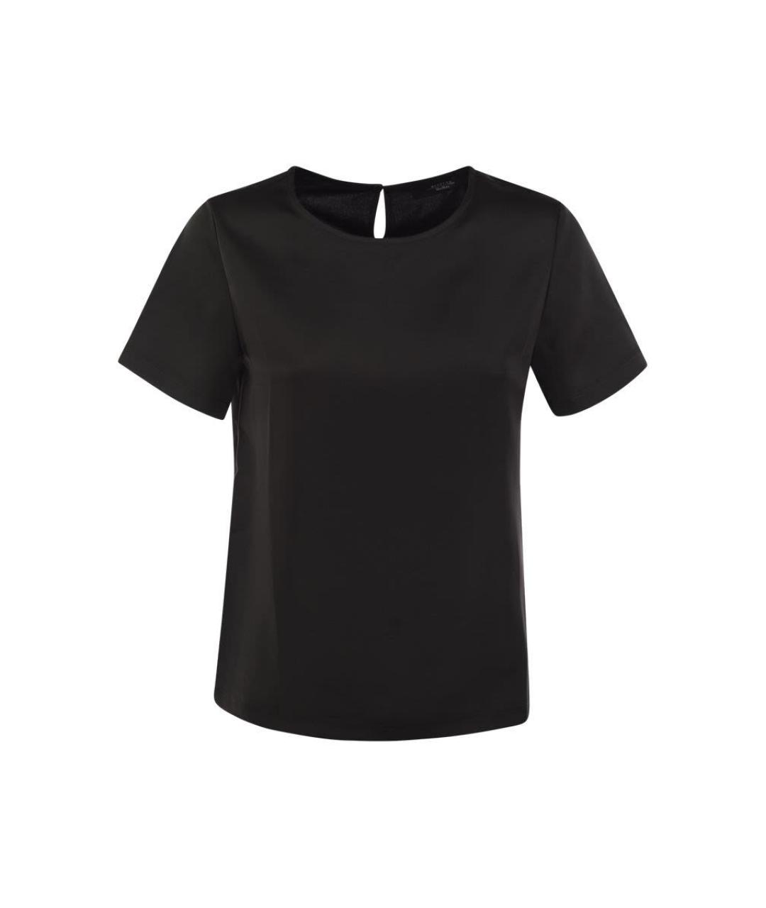 WEEKEND MAX MARA Черная полиэстеровая футболка, фото 1